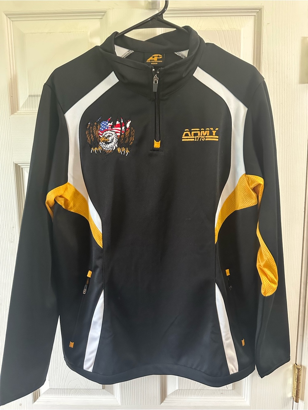 U.S. Army Black, White & Gold Quarter-Zip Performance Jacket